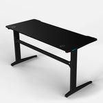 140 Workstation Desk | Carbon Fibre Finish, LED Lighting | B2B Pricing Gaming Desk - Wheeler Display