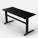 140 Workstation Desk | Carbon Fibre Finish, LED Lighting | B2B Pricing Gaming Desk - Wheeler Display
