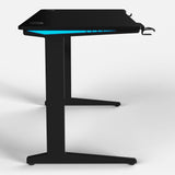 140 Workstation Desk | Carbon Fibre Finish, LED Lighting | B2B Pricing Gaming Desk - Wheeler Display