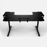 160 Workstation Desk | Carbon Fibre Finish, LED Lighting | B2B Pricing Gaming Desk - Wheeler Display