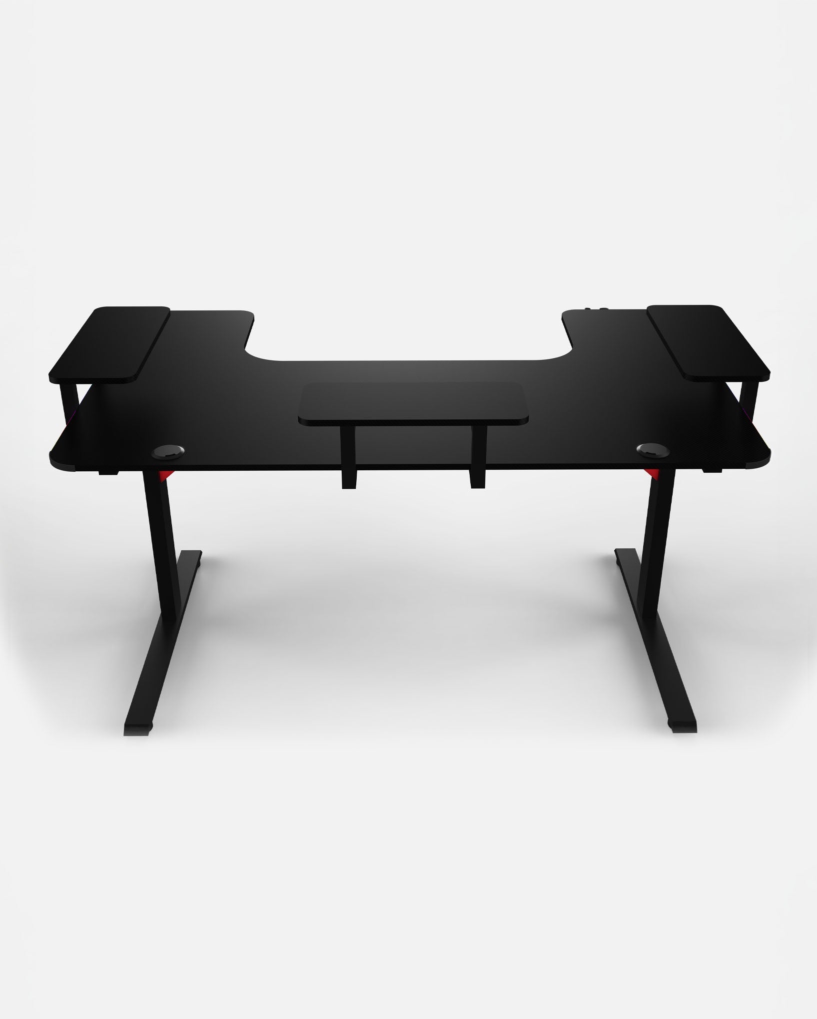 160 Workstation Desk | Carbon Fibre Finish, LED Lighting | B2B Pricing Gaming Desk - Wheeler Display