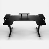 160 Workstation Desk | Carbon Fibre Finish, LED Lighting | B2B Pricing Gaming Desk - Wheeler Display