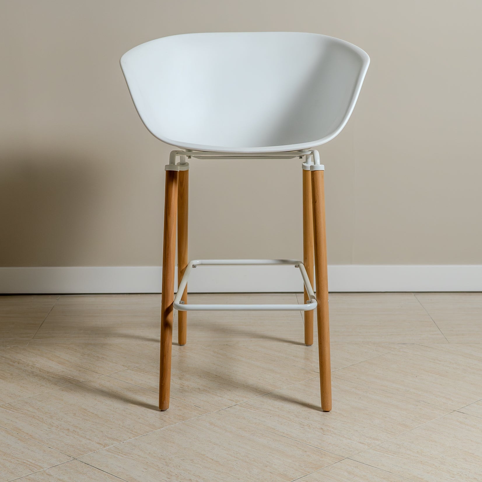 Scandi Bar Stool – White | Modern Display Seating | B2B Pricing Outlet Products - Wheeler Display