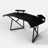 180 Workstation Desk | Carbon Fibre Finish, LED Lighting | B2B Pricing Gaming Desk - Wheeler Display