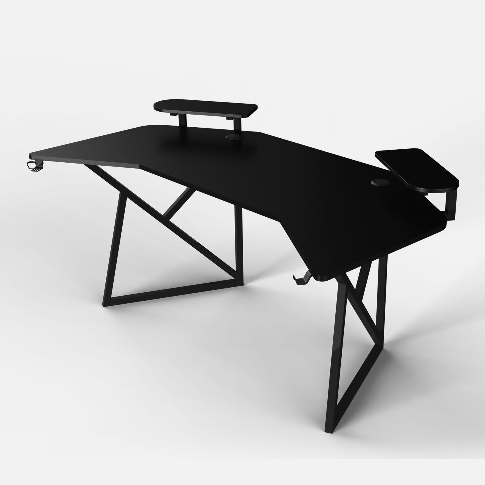 180 Workstation Desk | Carbon Fibre Finish, LED Lighting | B2B Pricing Gaming Desk - Wheeler Display