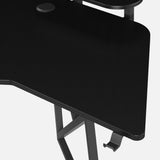 180 Workstation Desk | Carbon Fibre Finish, LED Lighting | B2B Pricing Gaming Desk - Wheeler Display