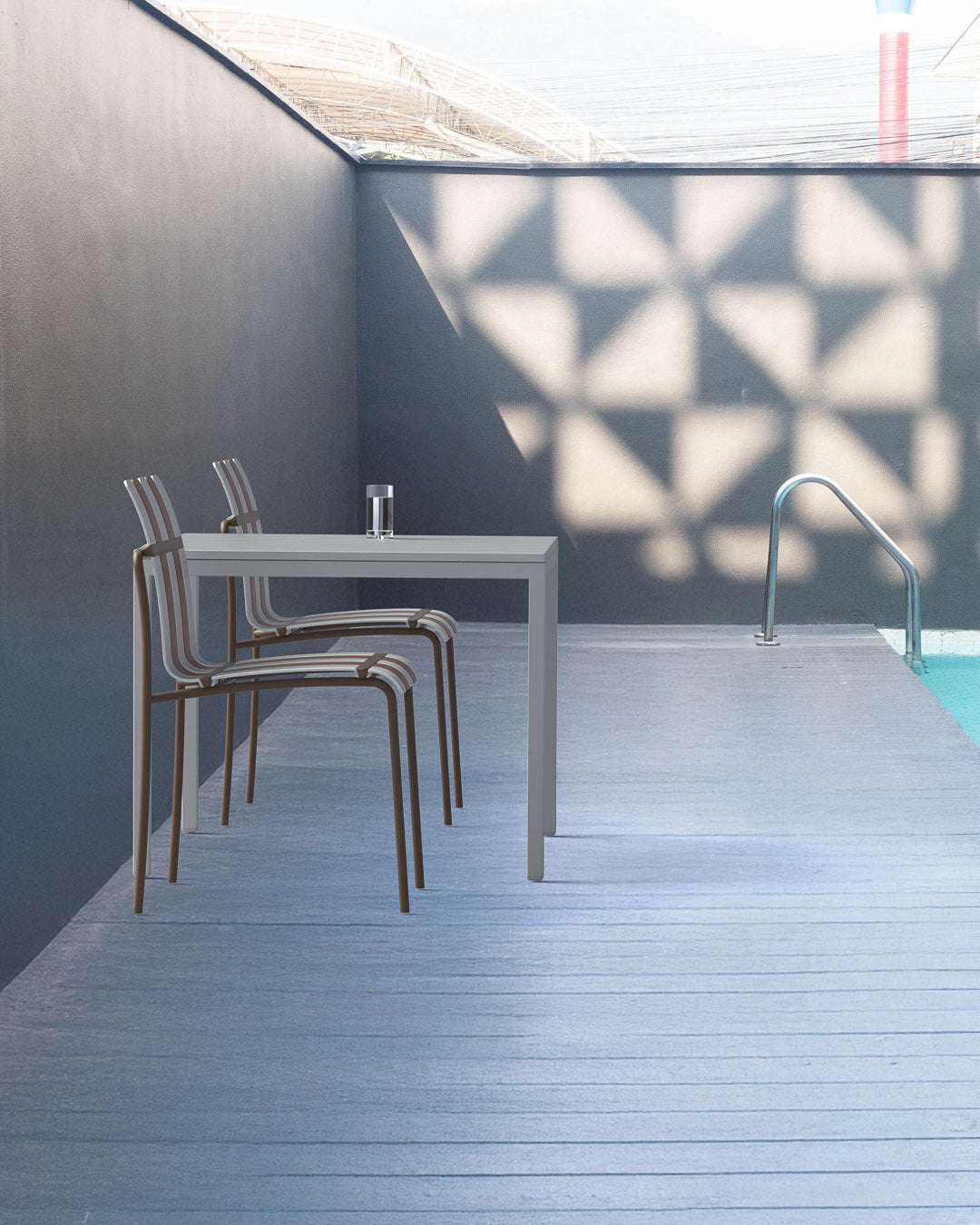 StackChair – Indoor/Outdoor Chair (Beige & White) | B2B Pricing Chair - Wheeler Display