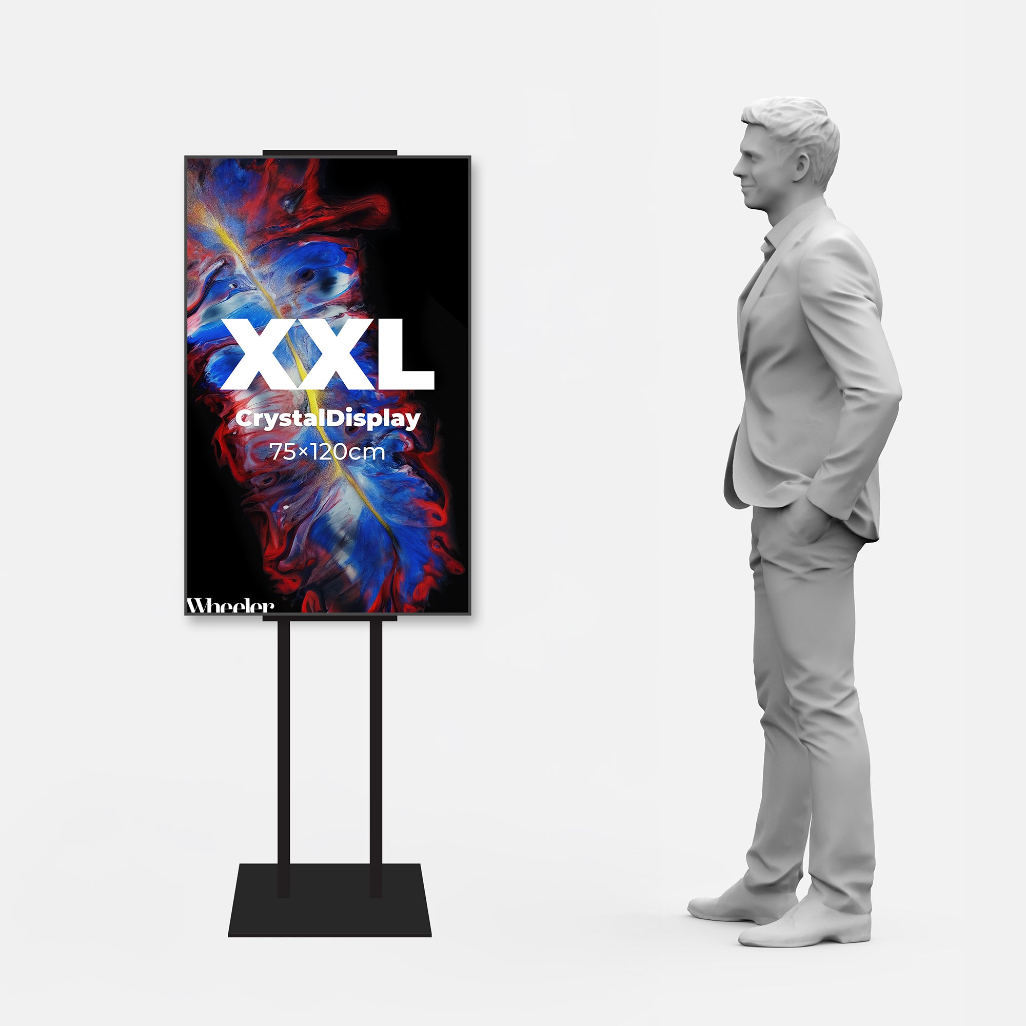 Adjustable Stand for CrystalDisplay Screens - Wheeler Display