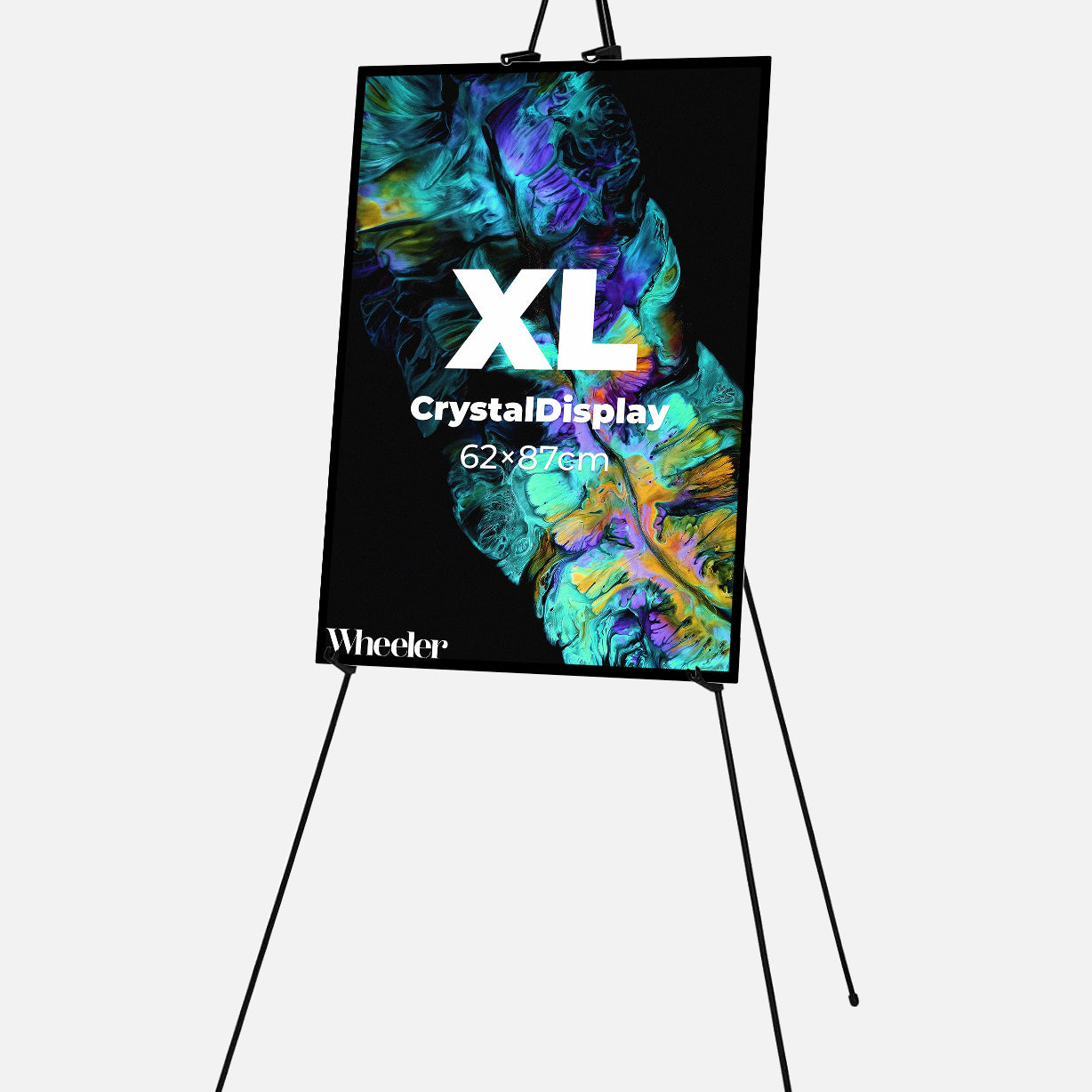 Floor Easel Stand for CrystalDisplay Screens - Wheeler Display