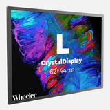 LED Display Lightbox / Glass + Aluminium / L (43×60 cm A2) / Silver CrystalDisplay Lightbox - Wheeler Display