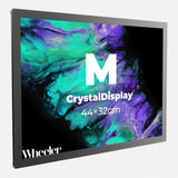 LED Display Lightbox / Glass + Aluminium / M (31×43 cm A3) / Silver CrystalDisplay Lightbox - Wheeler Display