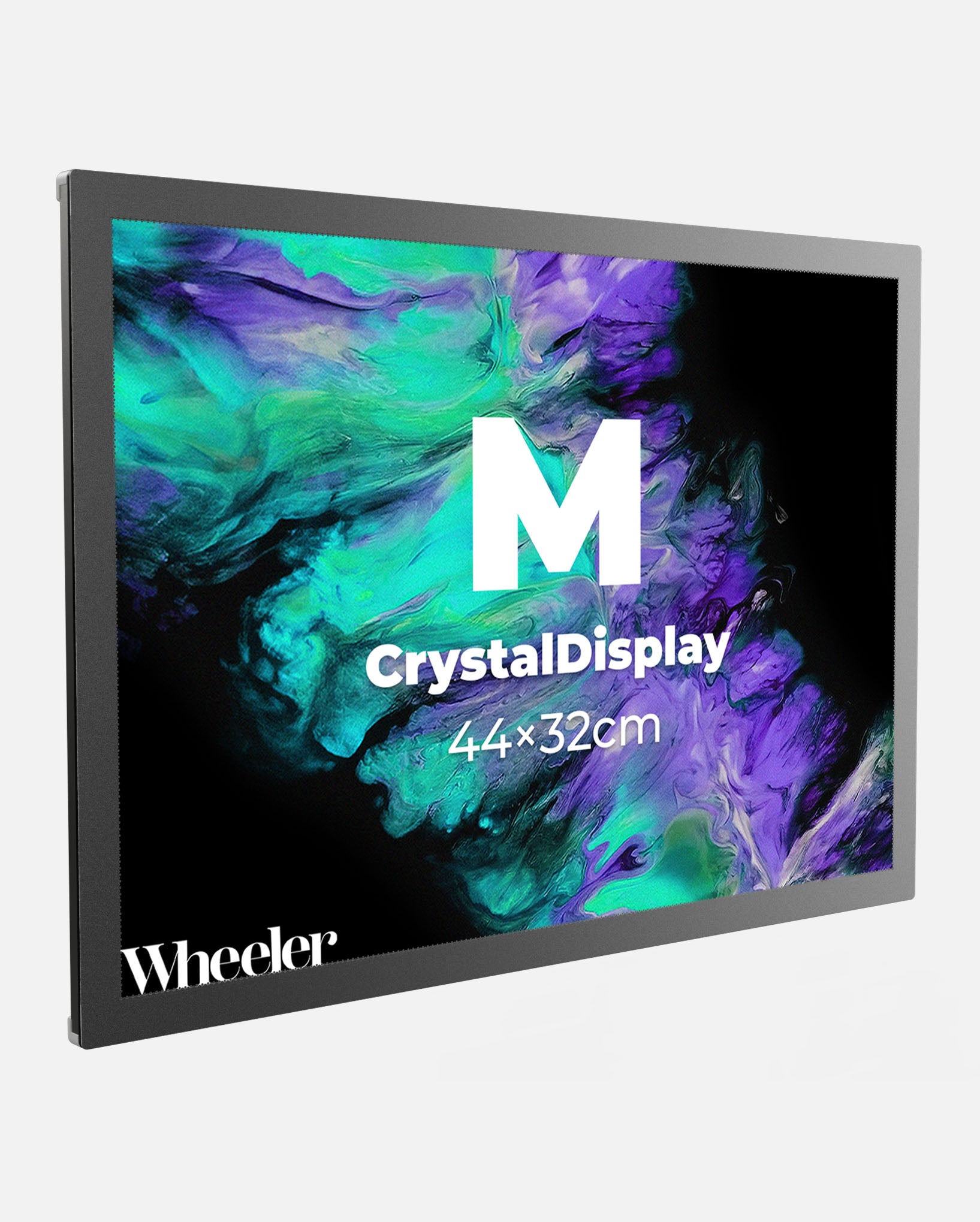 LED Display Lightbox / Glass + Aluminium / M (31×43 cm A3) / Silver CrystalDisplay Lightbox - Wheeler Display