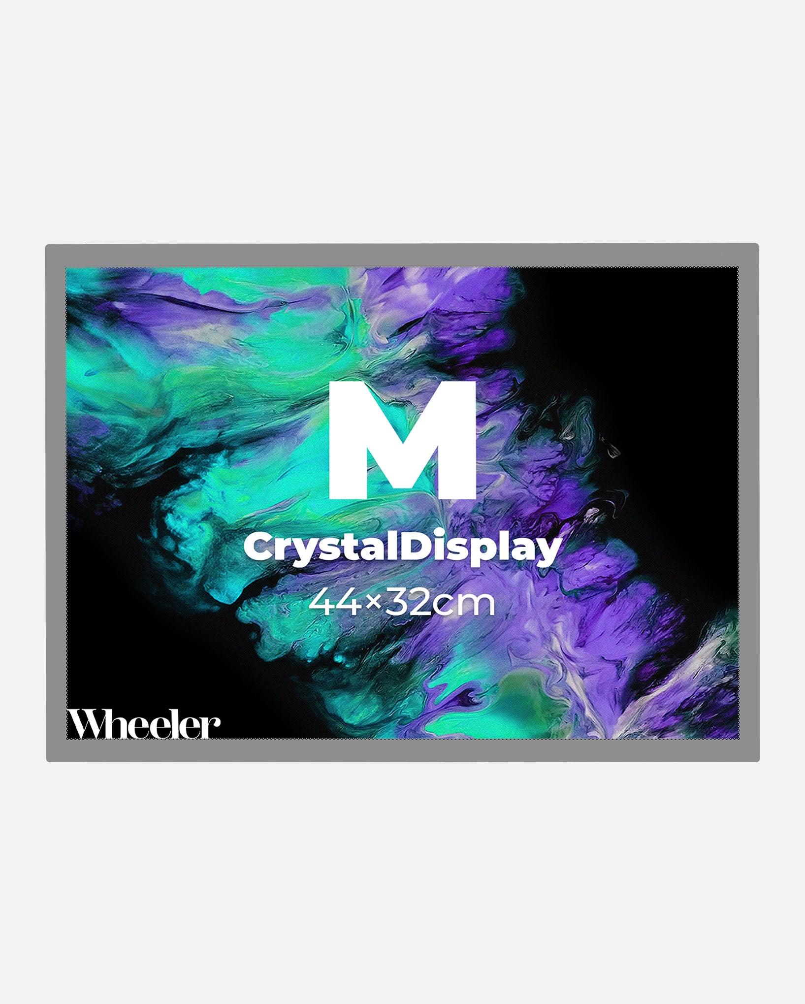 LED Display Lightbox / Glass + Aluminium / M (31×43 cm A3) / Silver CrystalDisplay Lightbox - Wheeler Display