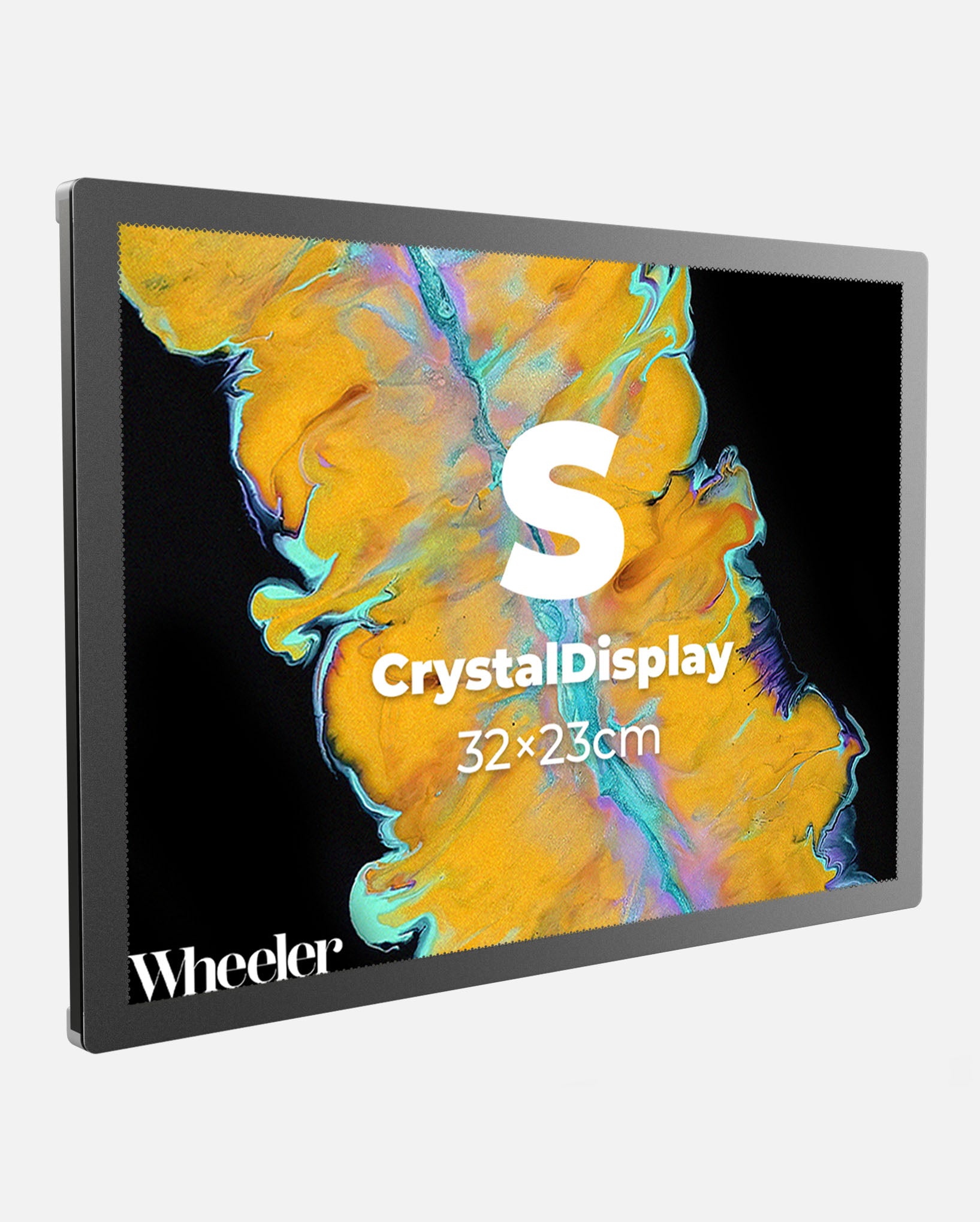 LED Display Lightbox / Glass + Aluminium / S (22.5×31 cm A4) / Silver CrystalDisplay Lightbox - Wheeler Display