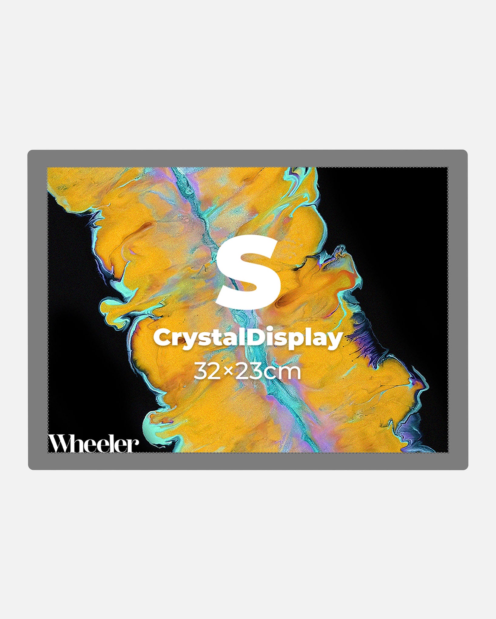 LED Display Lightbox / Glass + Aluminium / S (22.5×31 cm A4) / Silver CrystalDisplay Lightbox - Wheeler Display