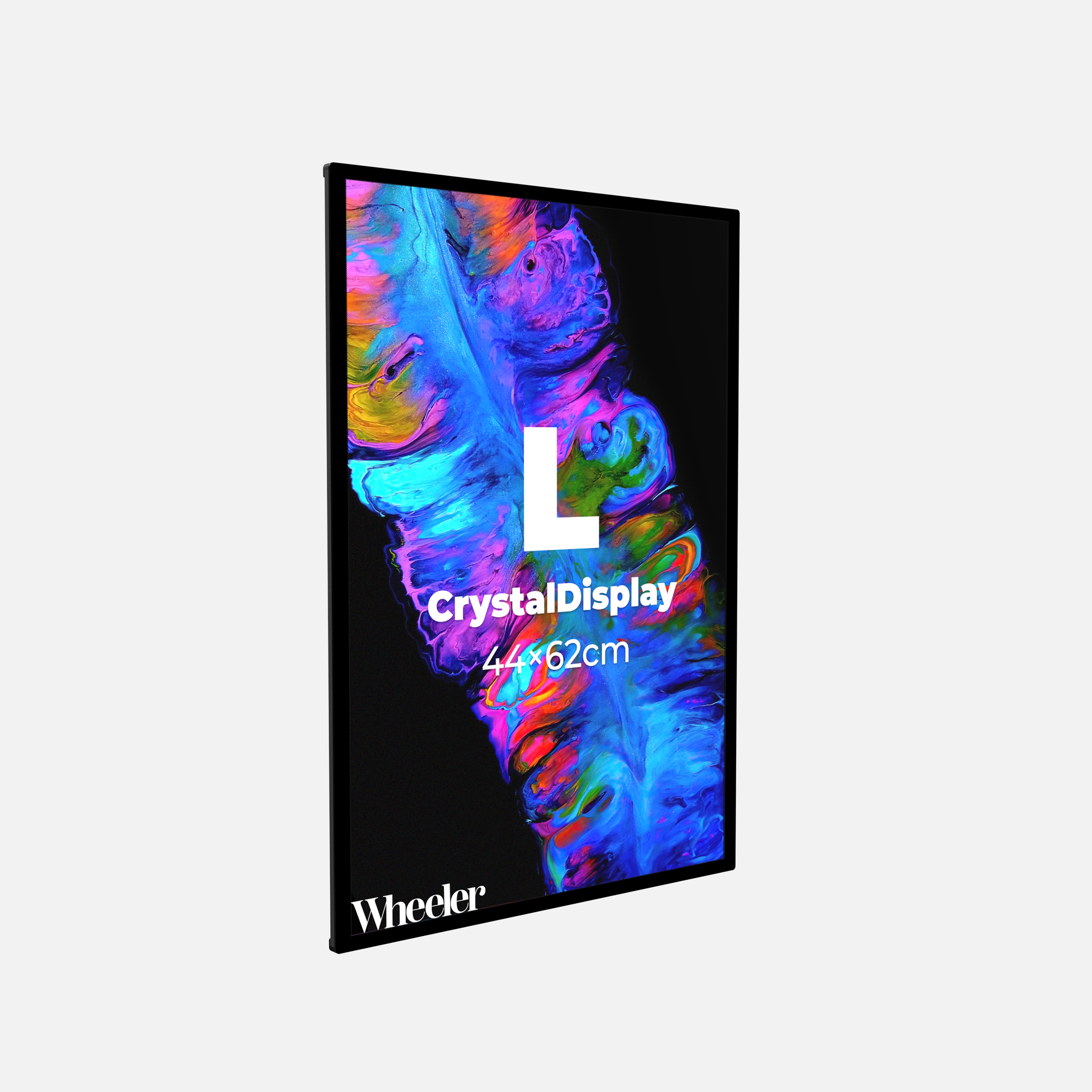 LED Display Lightbox / Glass + Aluminium / L (43×60 cm A2) / Black CrystalDisplay Lightbox - Wheeler Display