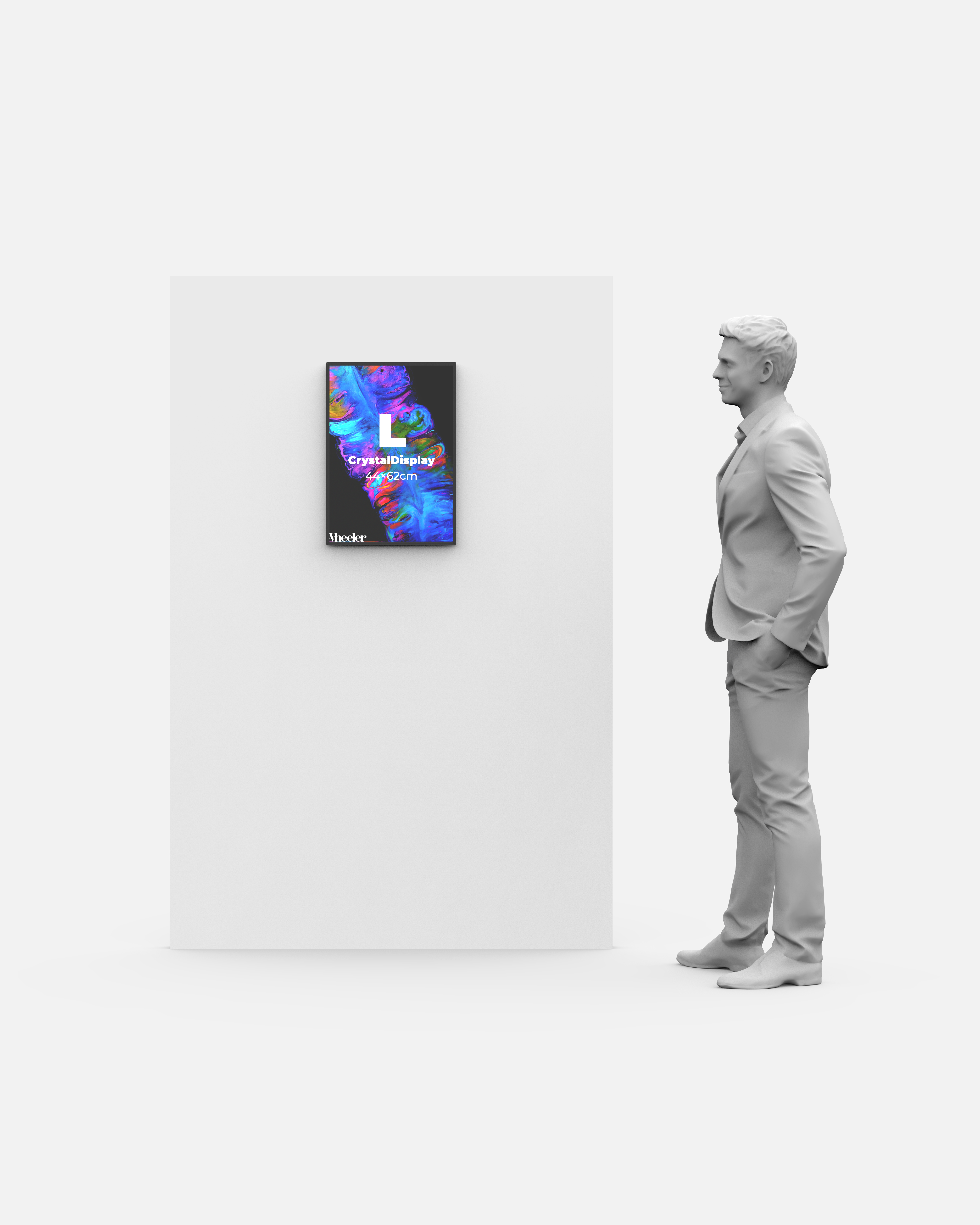 LED Display Lightbox / Glass + Aluminium / L (43×60 cm A2) / Black CrystalDisplay Lightbox - Wheeler Display