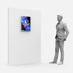 LED Display Lightbox / Glass + Aluminium / L (43×60 cm A2) / Silver CrystalDisplay Lightbox - Wheeler Display