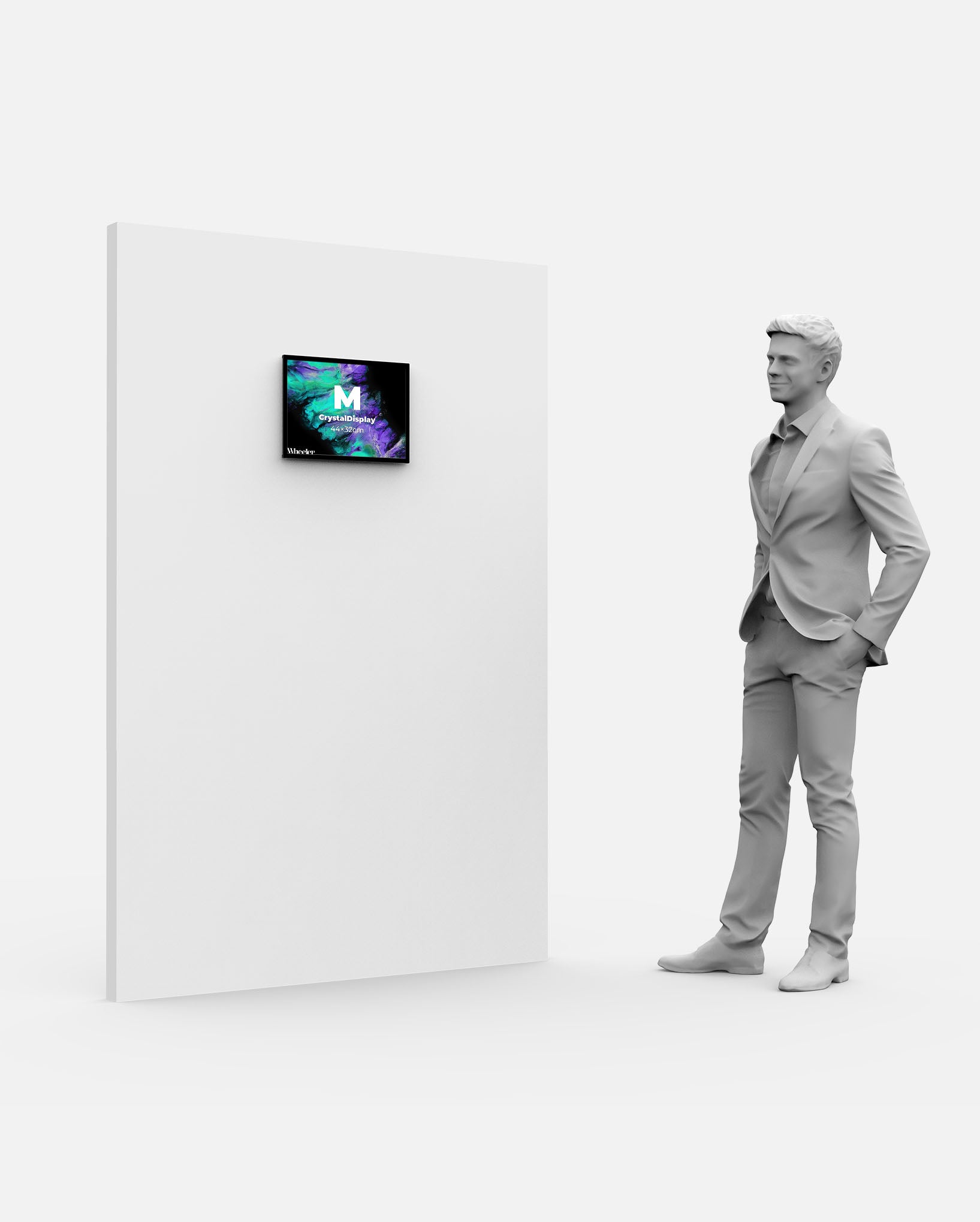 LED Display Lightbox / Glass + Aluminium / M (31×43 cm A3) / Black CrystalDisplay Lightbox - Wheeler Display