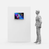 LED Display Lightbox / Glass + Aluminium / L (43×60 cm A2) / Silver CrystalDisplay Lightbox - Wheeler Display