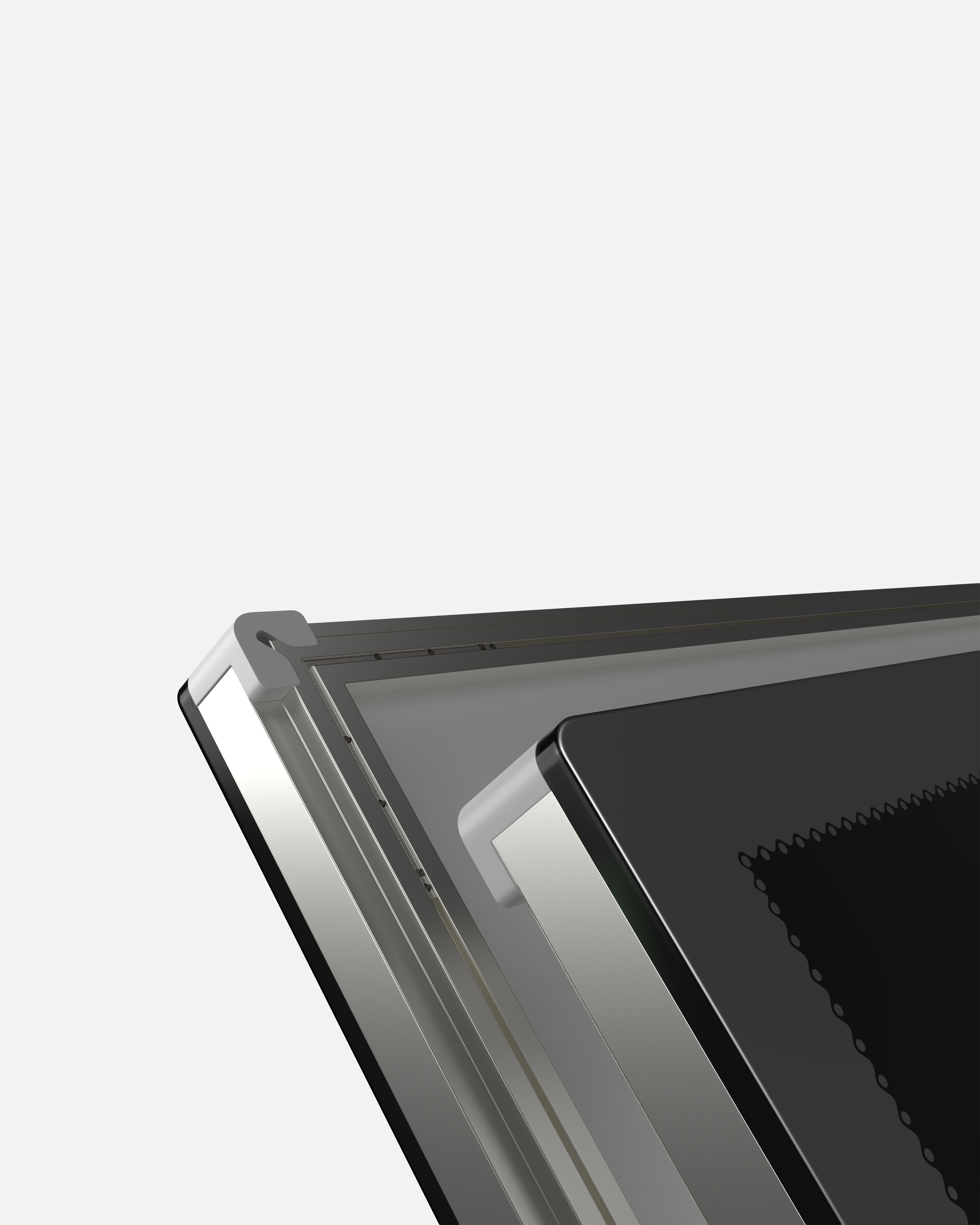 LED Display Lightbox / Glass + Aluminium / M (31×43 cm A3) / Silver CrystalDisplay Lightbox - Wheeler Display