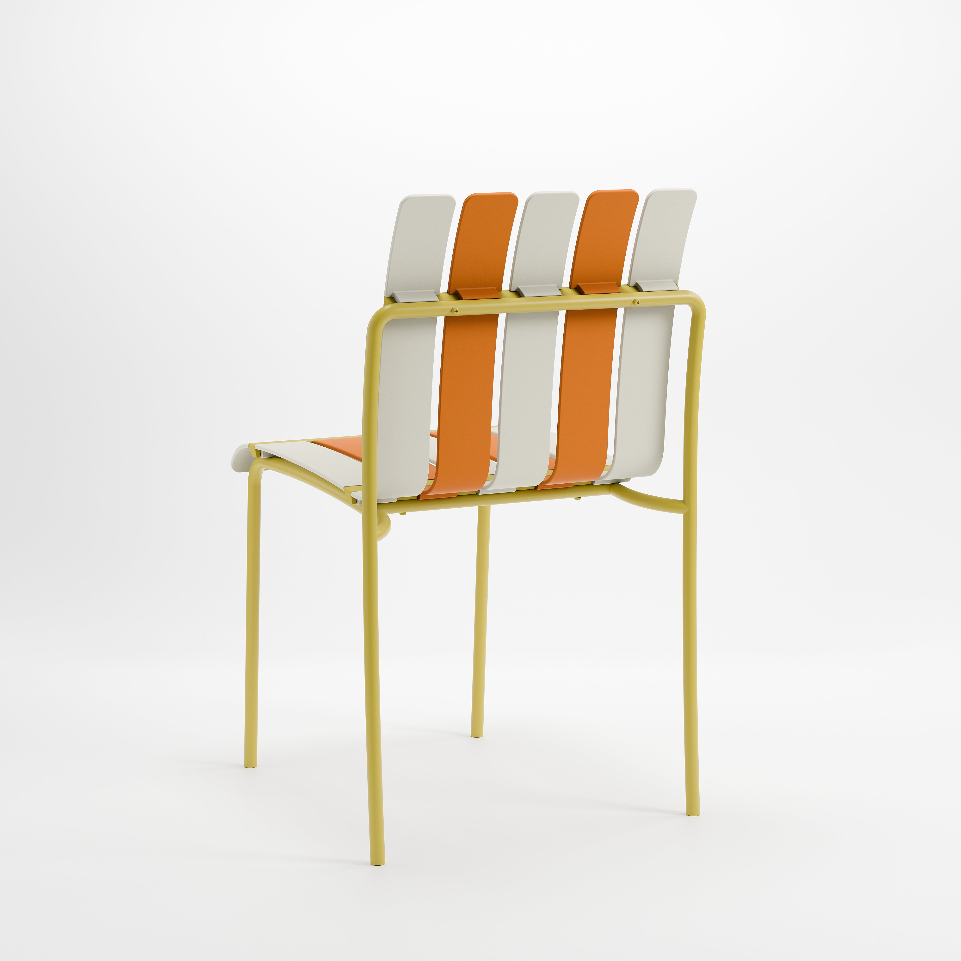StackChair – Indoor/Outdoor Chair (Orange, Yellow & White) | B2B Pricing Chair - Wheeler Display