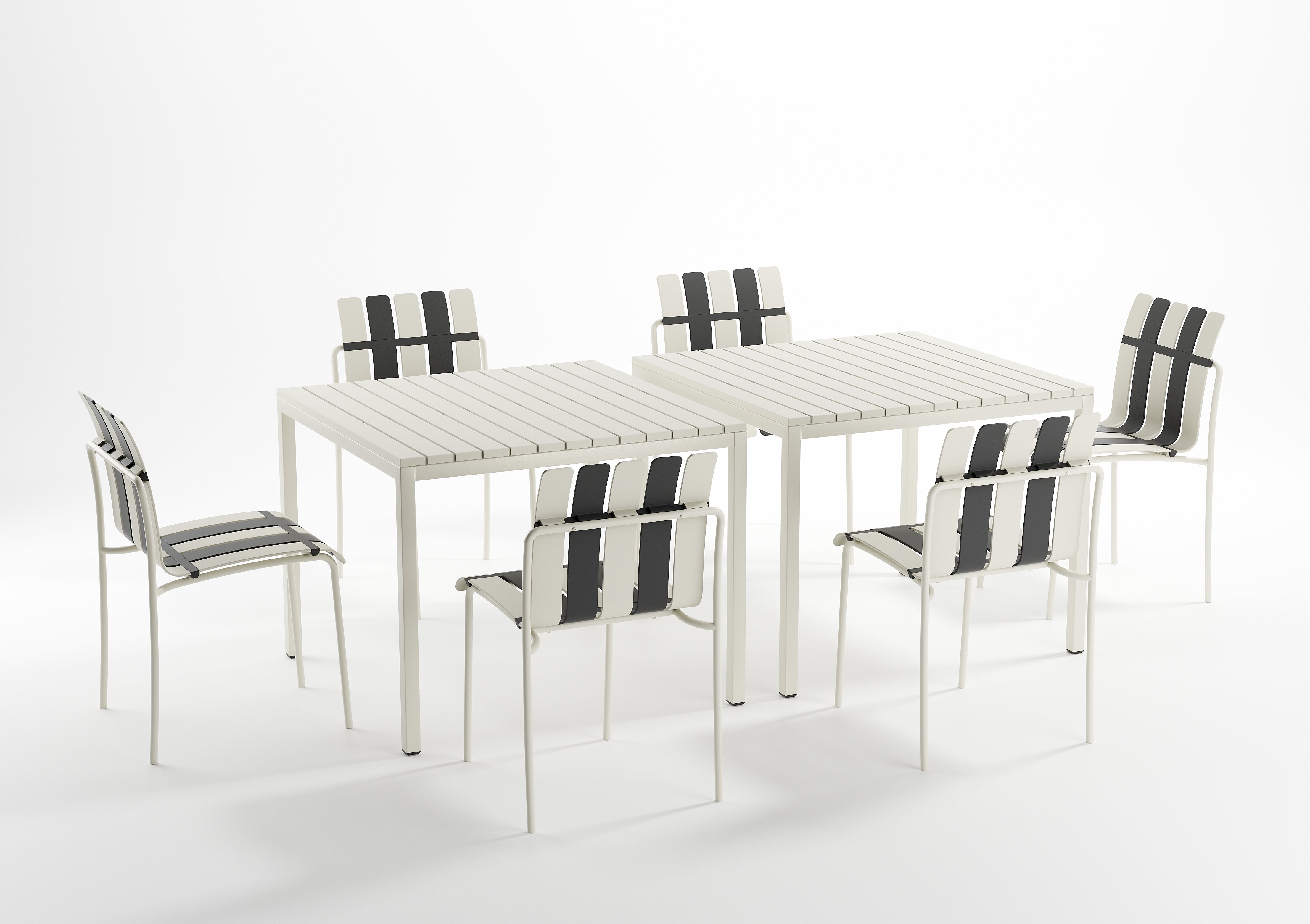 StackChair – Indoor/Outdoor Chair (Black & White) | B2B Pricing Chair - Wheeler Display