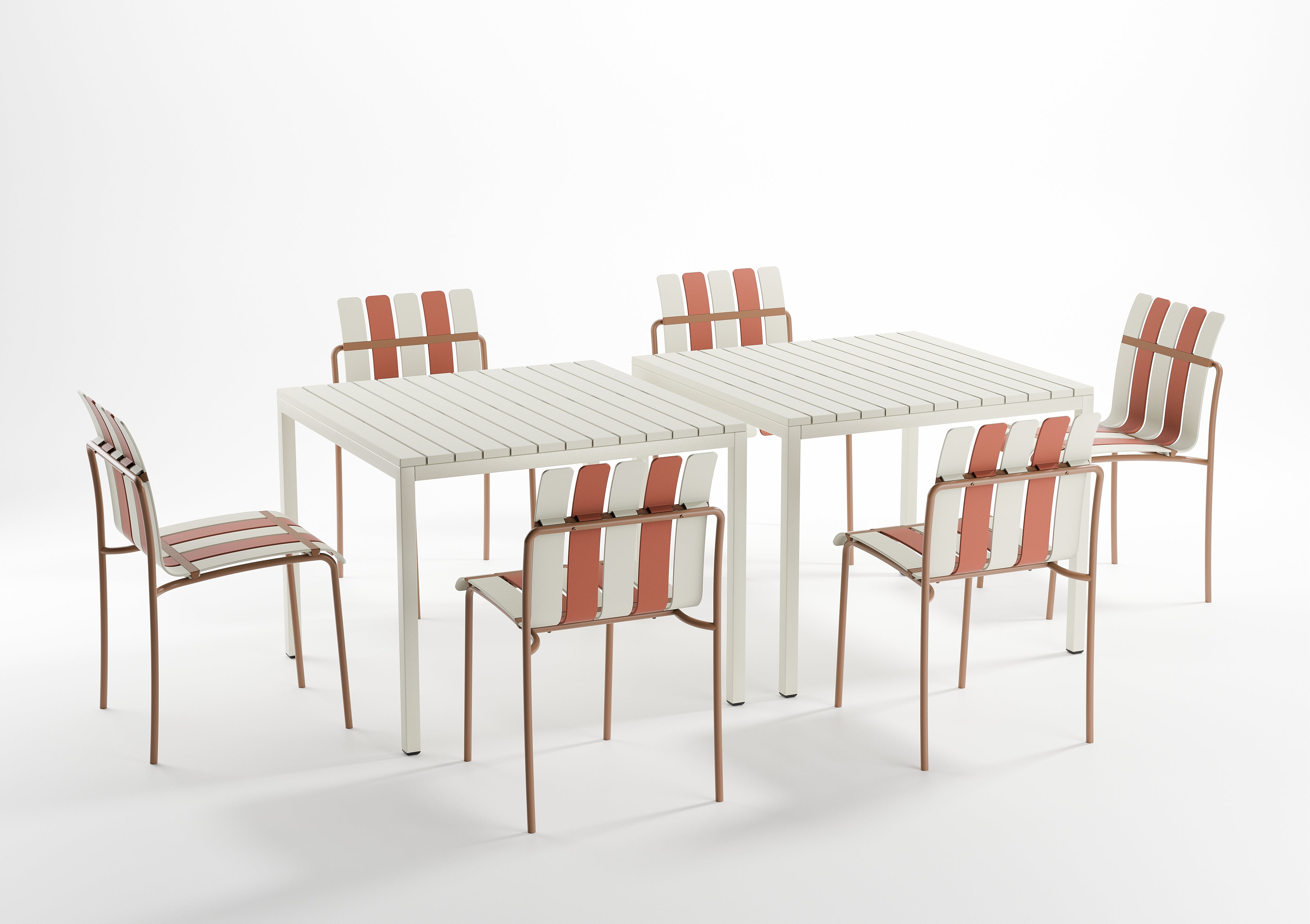 StackChair – Indoor/Outdoor Chair (Beige & White) | B2B Pricing Chair - Wheeler Display