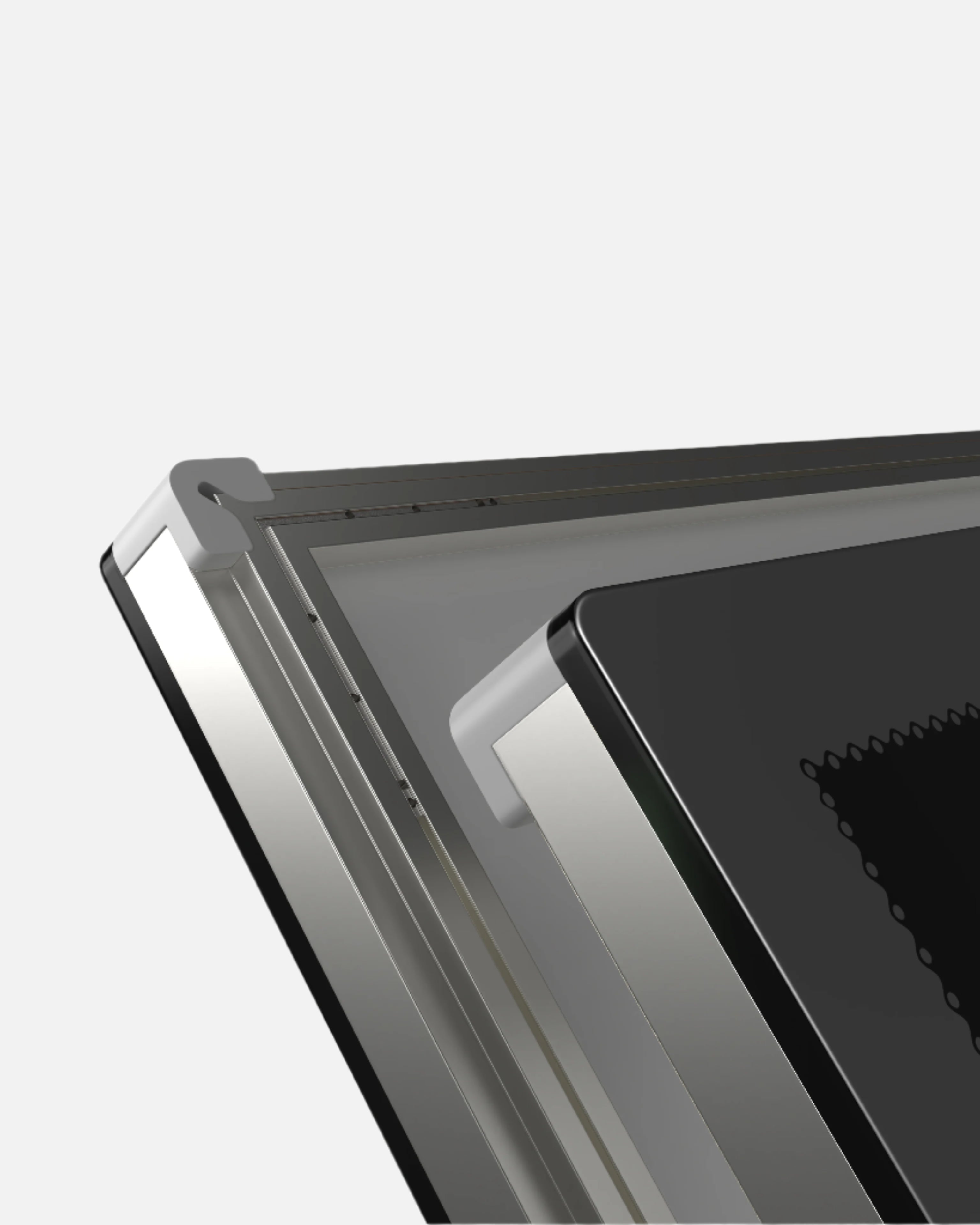 LED Display Lightbox / Glass + Aluminium / S (22.5×31 cm A4) / Silver CrystalDisplay Lightbox - Wheeler Display