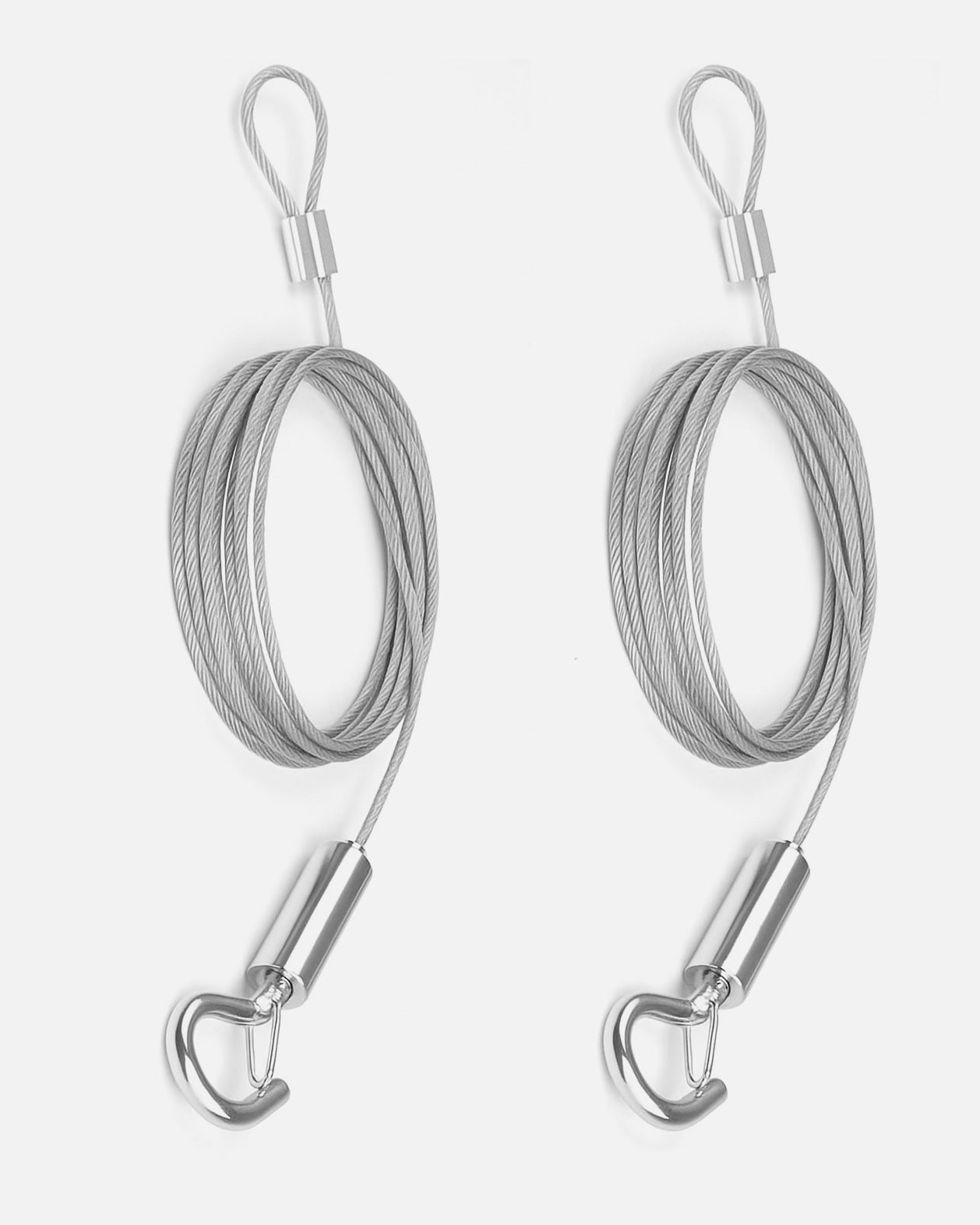 Suspension Wire Hanging Kit for CrystalDisplay Frames – 2 m Adjustable Steel Cable with Hook - Wheeler Display