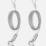 Suspension Wire Hanging Kit for CrystalDisplay Frames – 2 m Adjustable Steel Cable with Hook - Wheeler Display