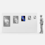 LED Display Lightbox / Glass + Aluminium / L (43×60 cm A2) / Silver CrystalDisplay Lightbox - Wheeler Display