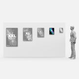 LED Display Lightbox / Glass + Aluminium / M (31×43 cm A3) / Silver CrystalDisplay Lightbox - Wheeler Display