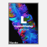 LED Display Lightbox / Glass + Aluminium / L (43×60 cm A2) / Silver CrystalDisplay Lightbox - Wheeler Display