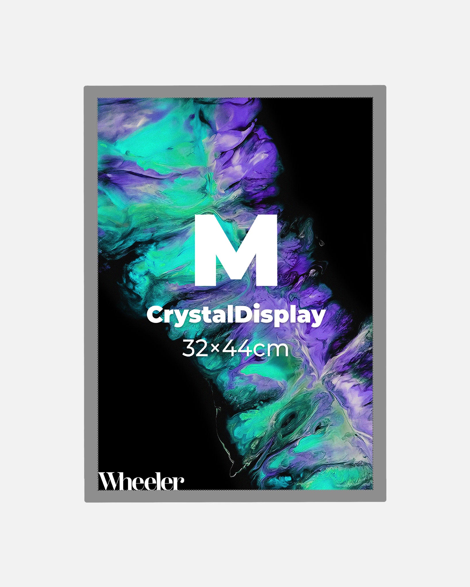 LED Display Lightbox / Glass + Aluminium / M (31×43 cm A3) / Silver CrystalDisplay Lightbox - Wheeler Display