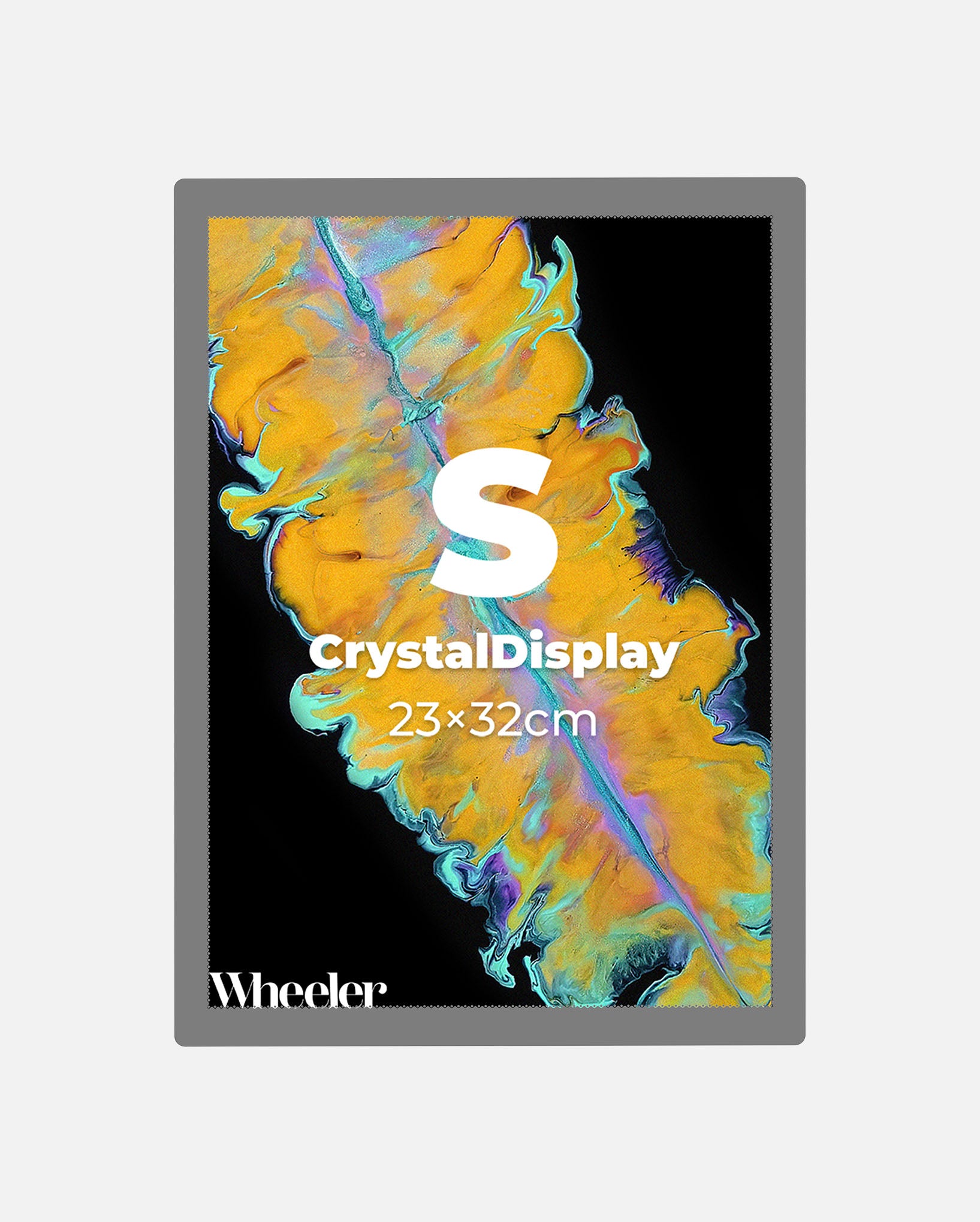 LED Display Lightbox / Glass + Aluminium / S (22.5×31 cm A4) / Silver CrystalDisplay Lightbox - Wheeler Display