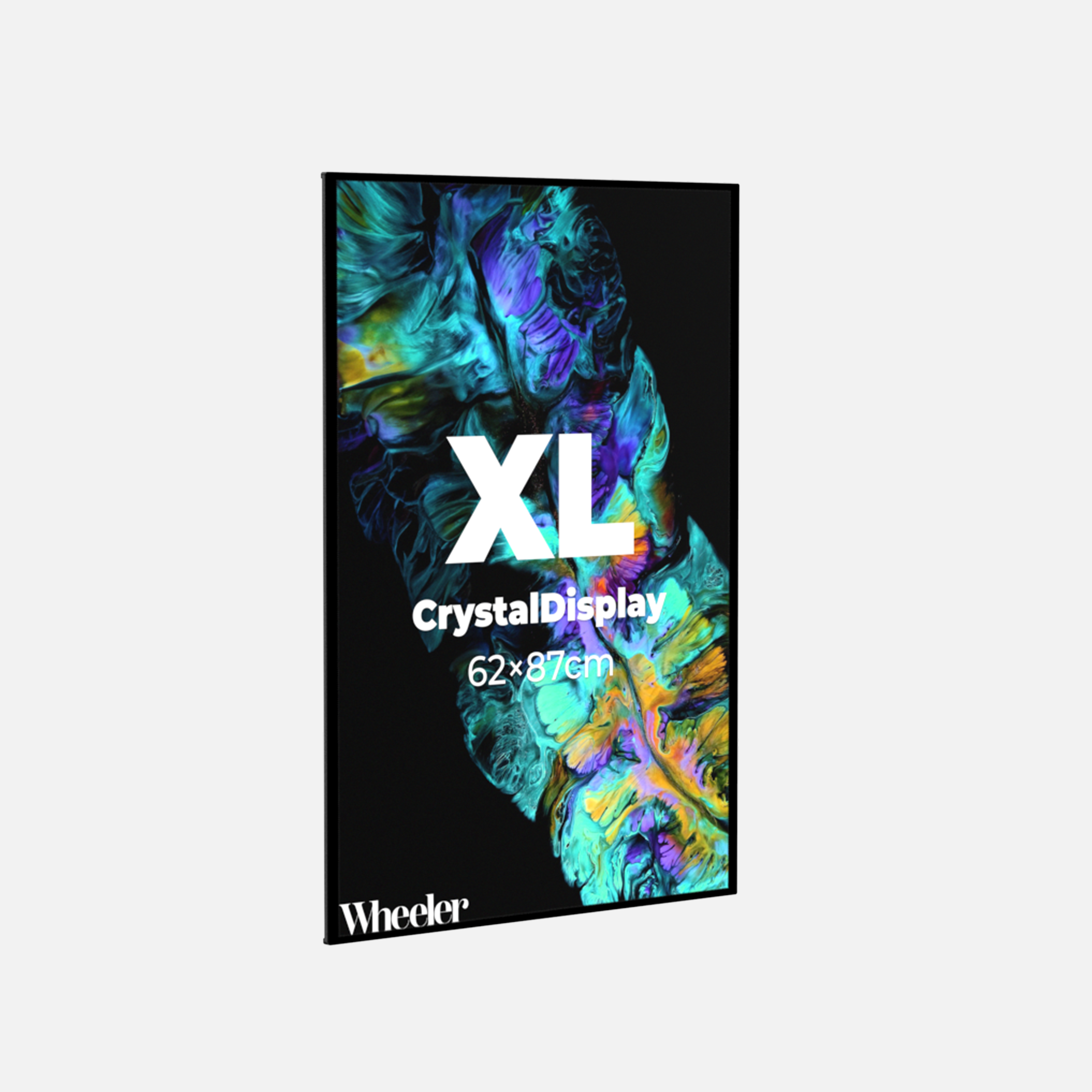LED Display Lightbox / Glass + Aluminium / XL (60×85 cm A1) / Black CrystalDisplay Lightbox - Wheeler Display