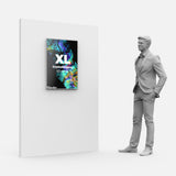 LED Display Lightbox / Glass + Aluminium / XL (60×85 cm A1) / Silver CrystalDisplay Lightbox - Wheeler Display