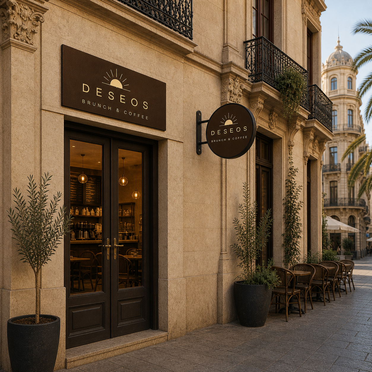 Exterior Lightbox & Aluminium Shop Sign for Café Branding | Alicante Old Town