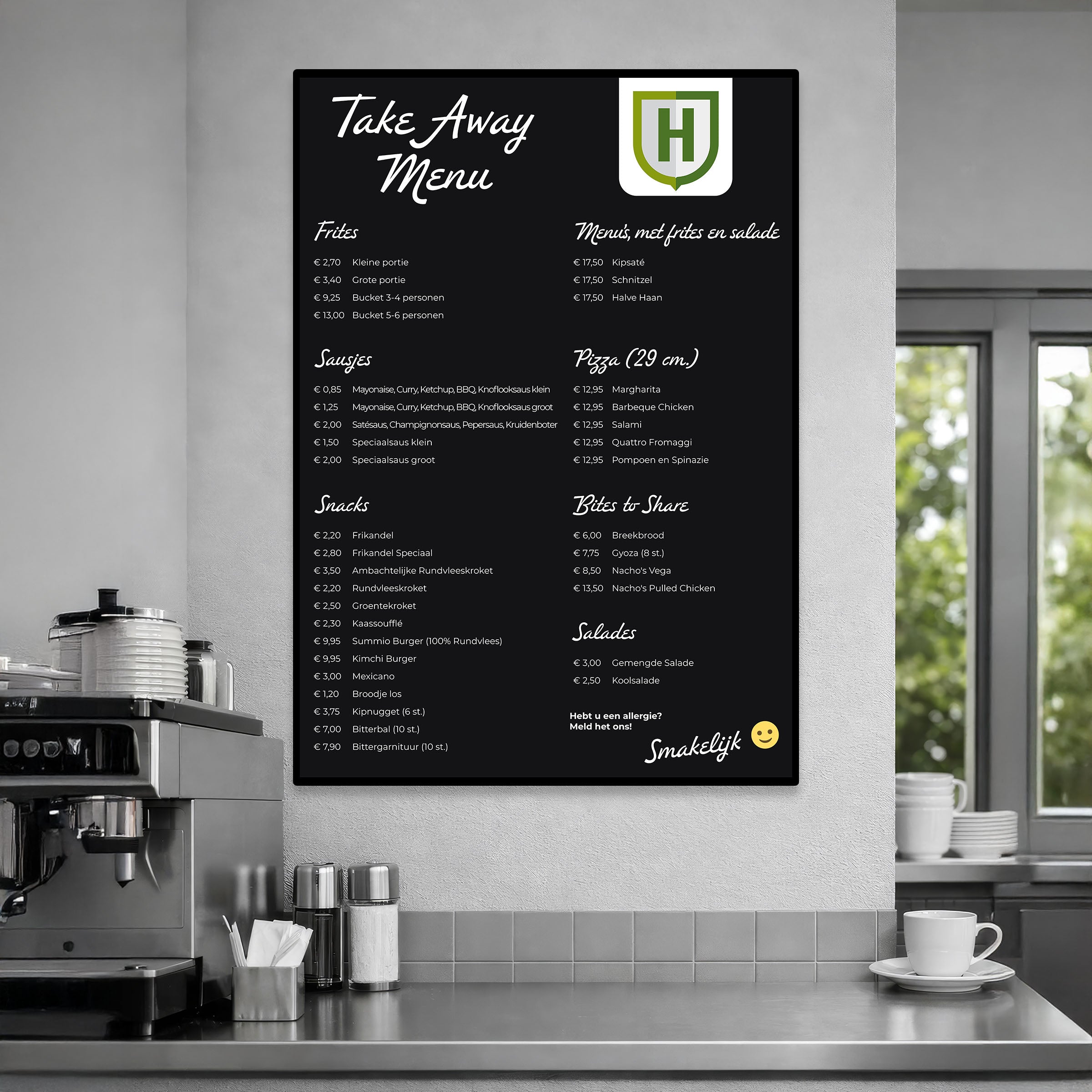 Vacation Park Cafeteria — A1 XL LED Lightbox Menu Display | Netherlands