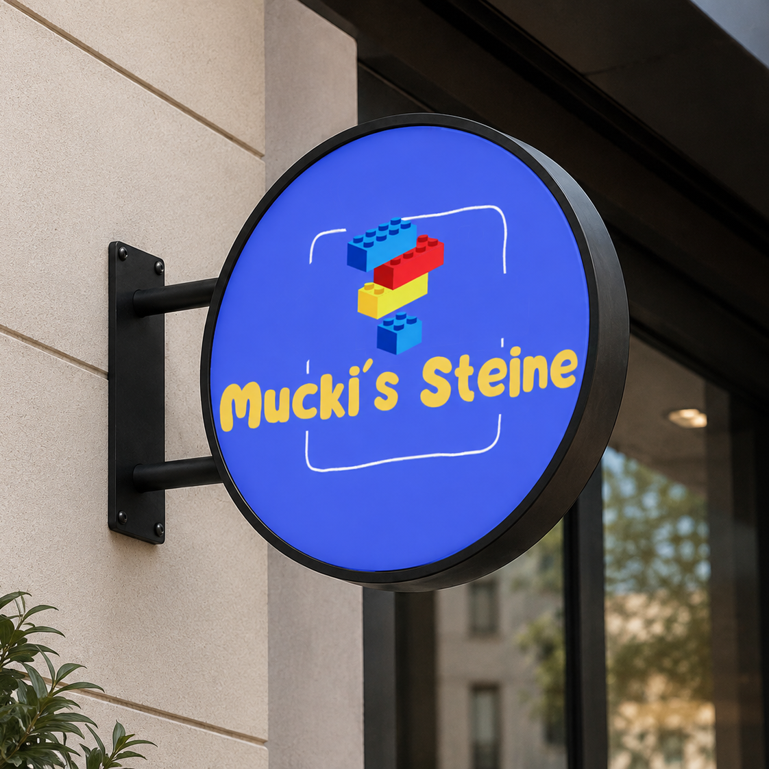 Custom 600mm Round LED Sign Lightbox Installed for German Business | Germany