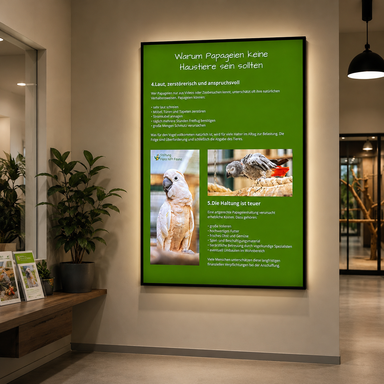 Custom LED Lightboxes for Stiftung Flora hilft Fauna | Schabenhausen, Germany