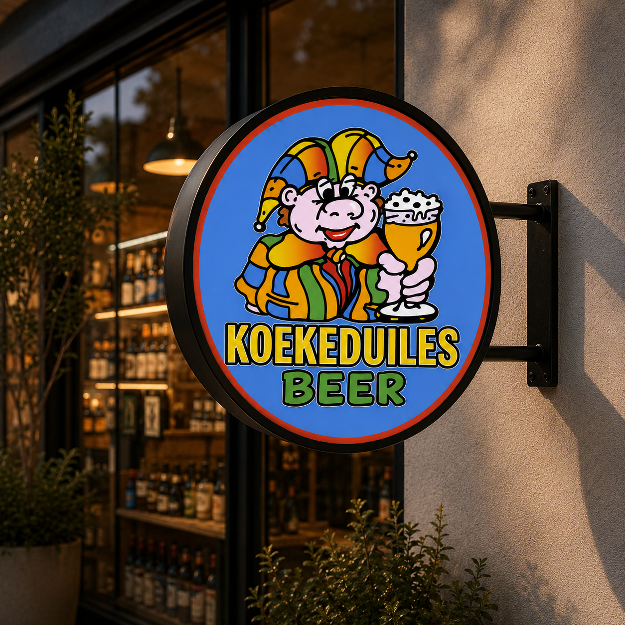 Custom Round LED Sign for Koekeduilles Beer | Germany