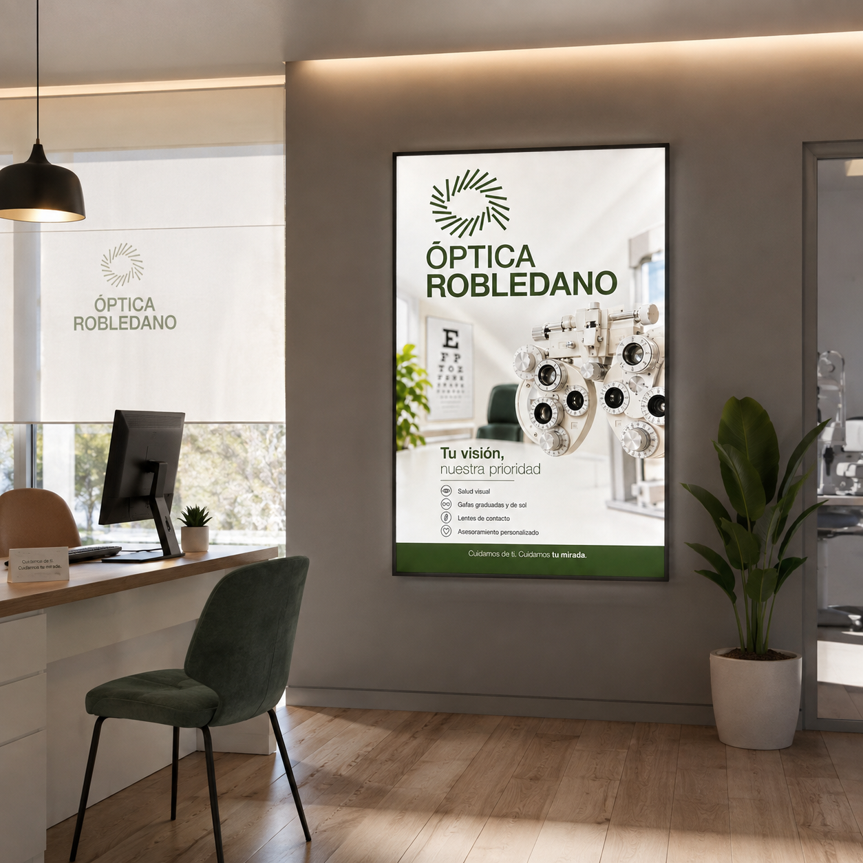 Custom XXL LED Lightbox for Óptica Robledano | Brunete, Madrid