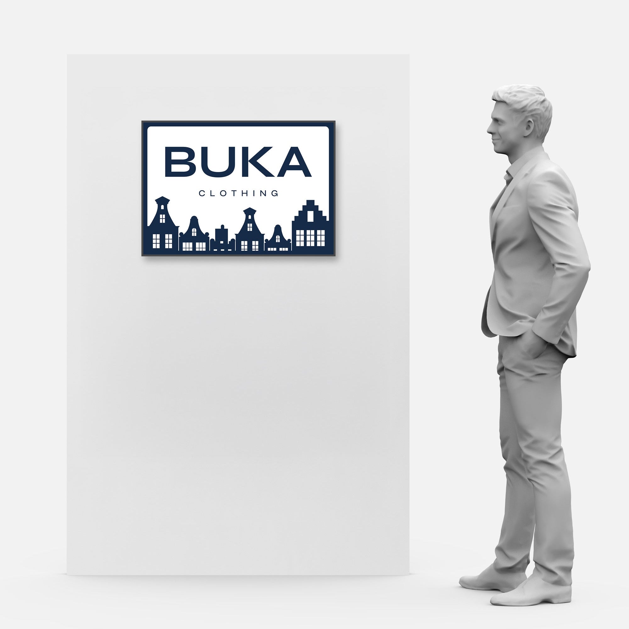 BUKA Clothing Storefront Display – CrystalDisplay Model XL