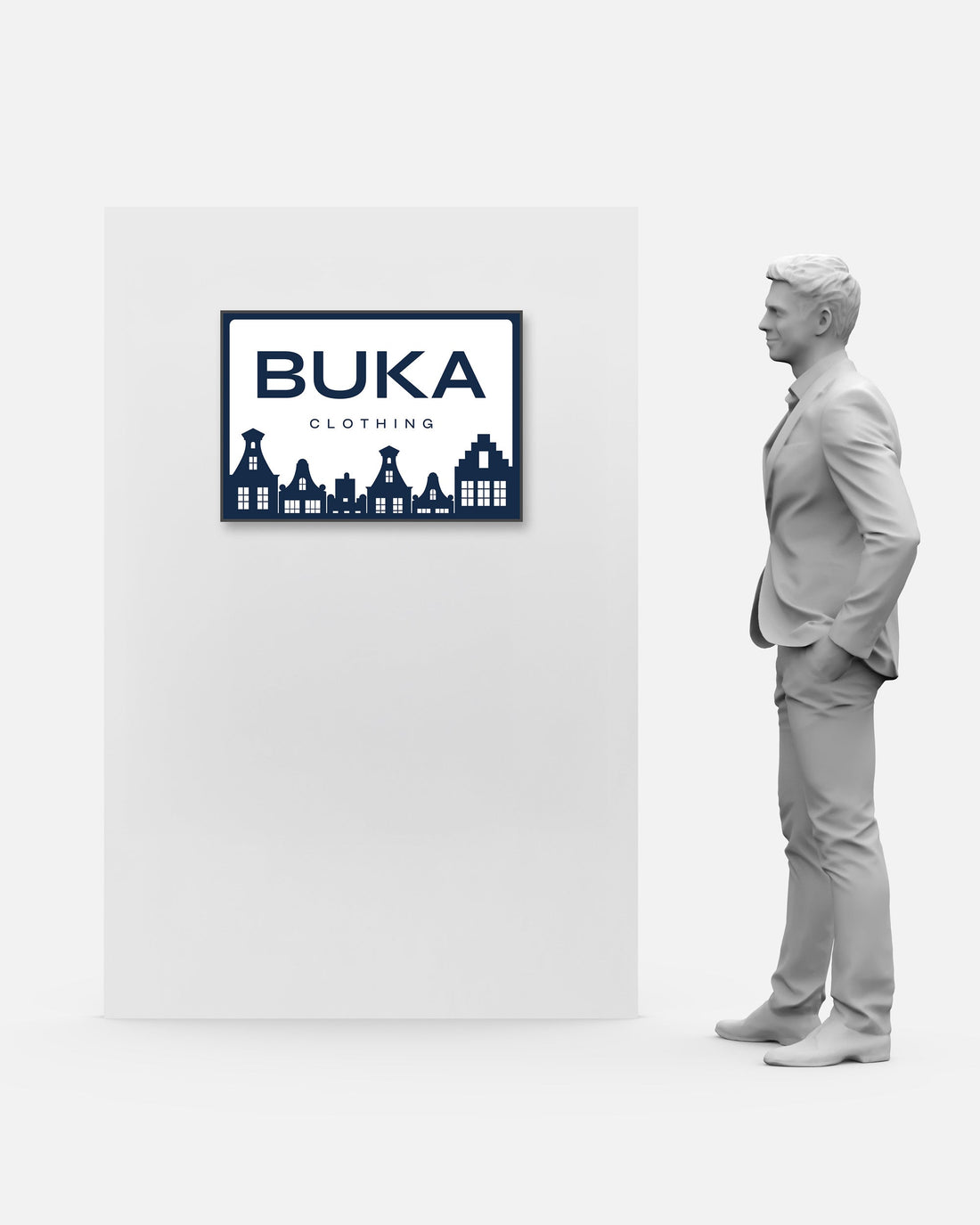 BUKA Clothing Storefront Display – CrystalDisplay Model XL