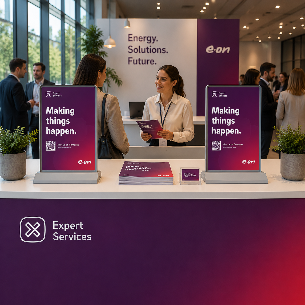 2x Counter LED Lightboxes for E.ON Expert Services Event & Information Desk | Germany