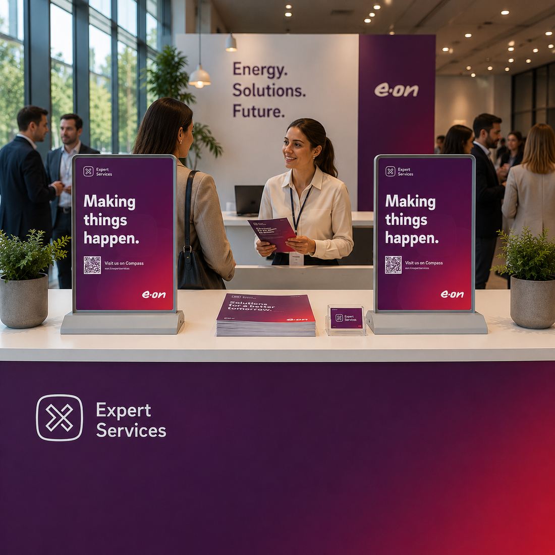 2x Counter LED Lightboxes for E.ON Expert Services Event & Information Desk | Germany
