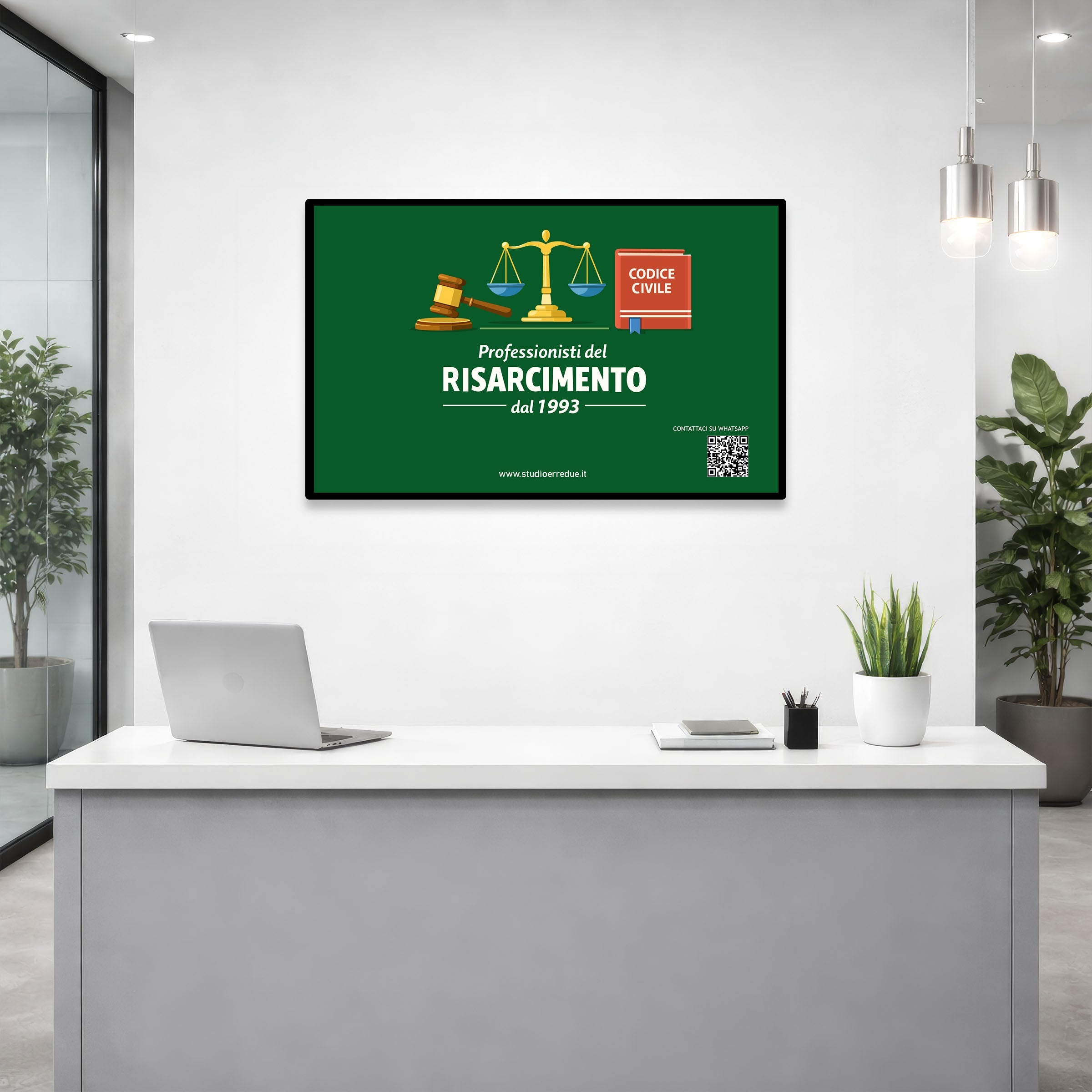 Legal Services Office Display – A1 XL LED Lightbox Installation | Italy
