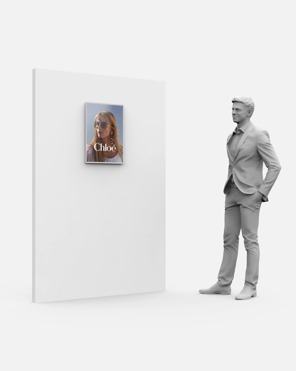 LED Display Lightbox featuring Chloé campaign visuals in luxury boutique interior